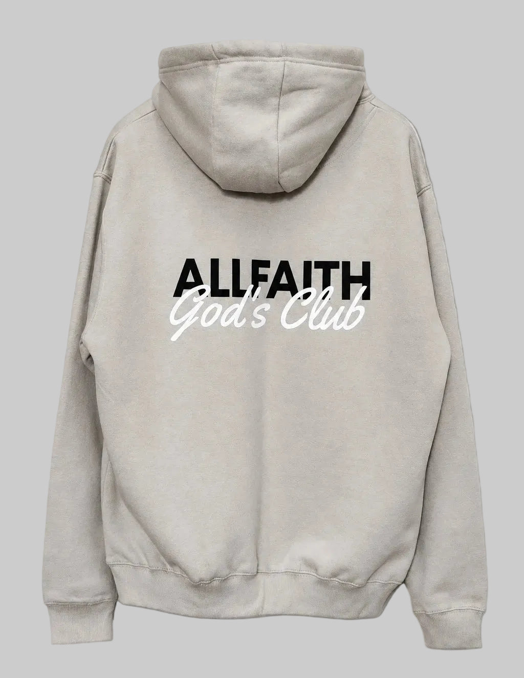 Unisex ALLFAITH GOD'S CLUB Stone Grey Hoodie