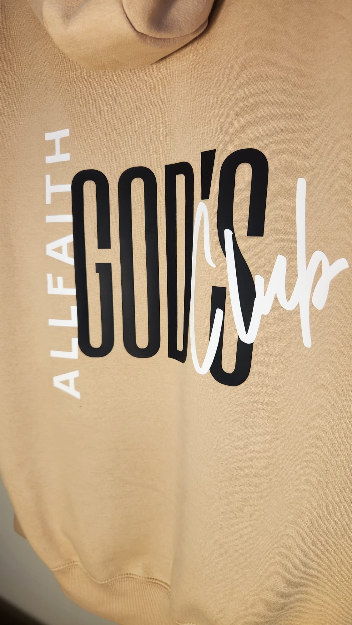 Beige Unisex Fleece ALLFAITH Hoodie