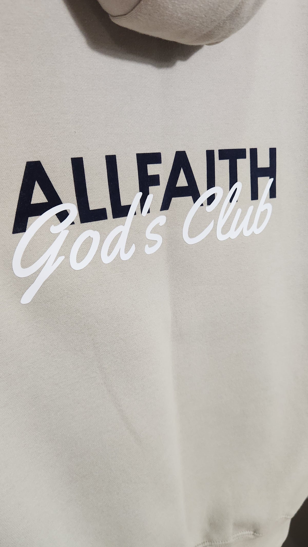Unisex ALLFAITH GOD'S CLUB Stone Grey Hoodie