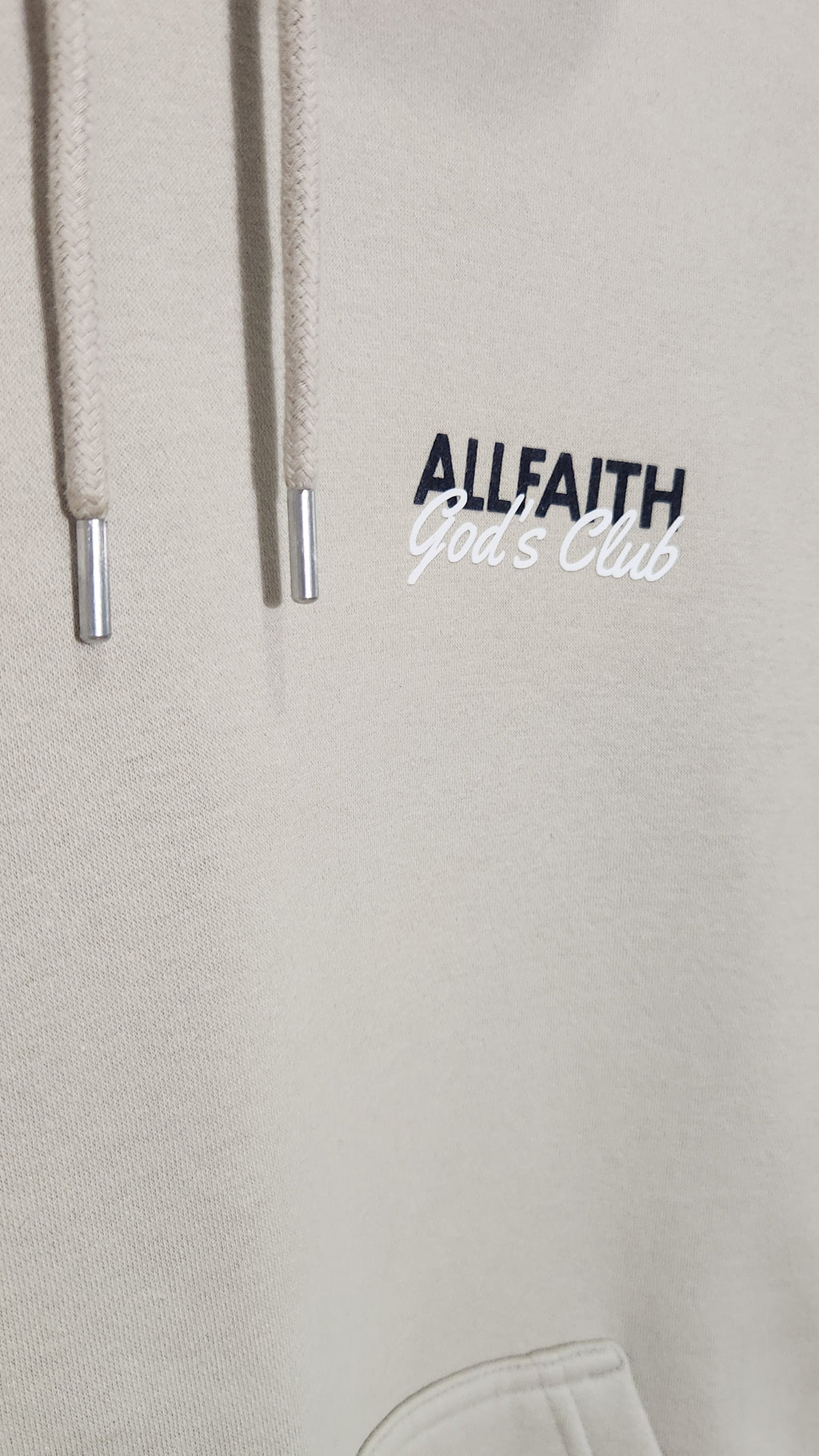 Unisex ALLFAITH GOD'S CLUB Stone Grey Hoodie
