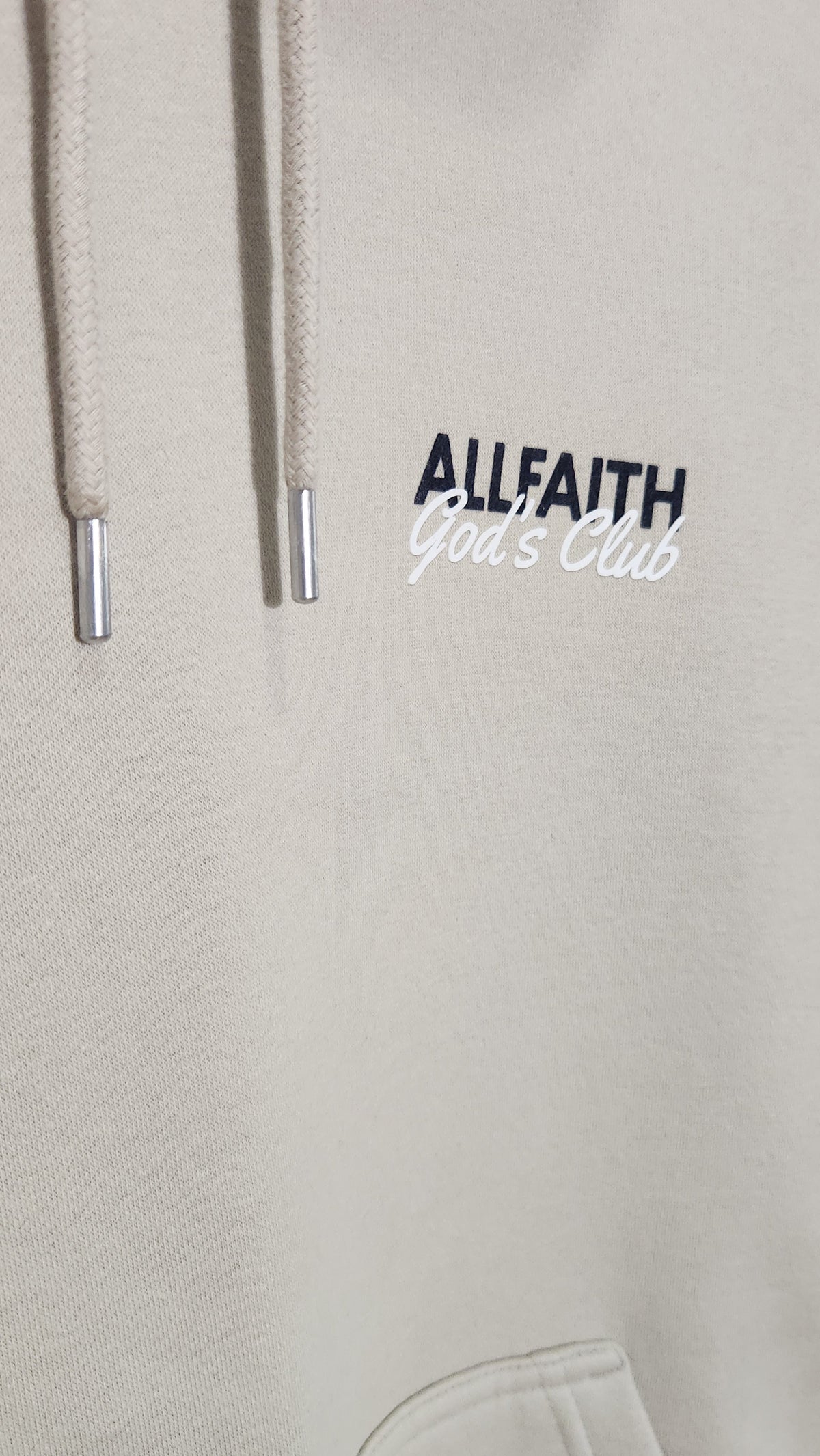 Unisex ALLFAITH GOD'S CLUB Stone Grey Hoodie