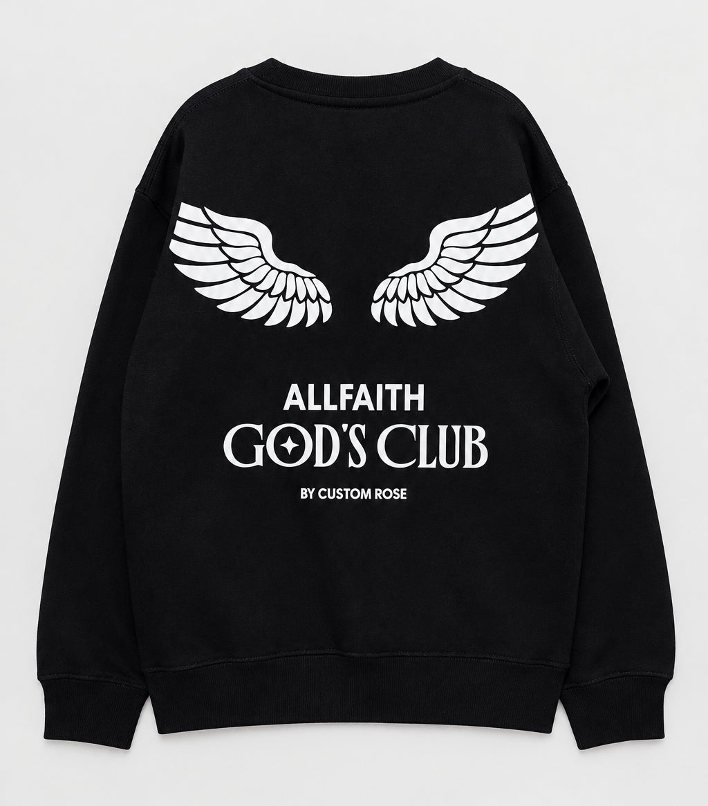 Kids Unisex Black ALLFAITH Sweatshirt