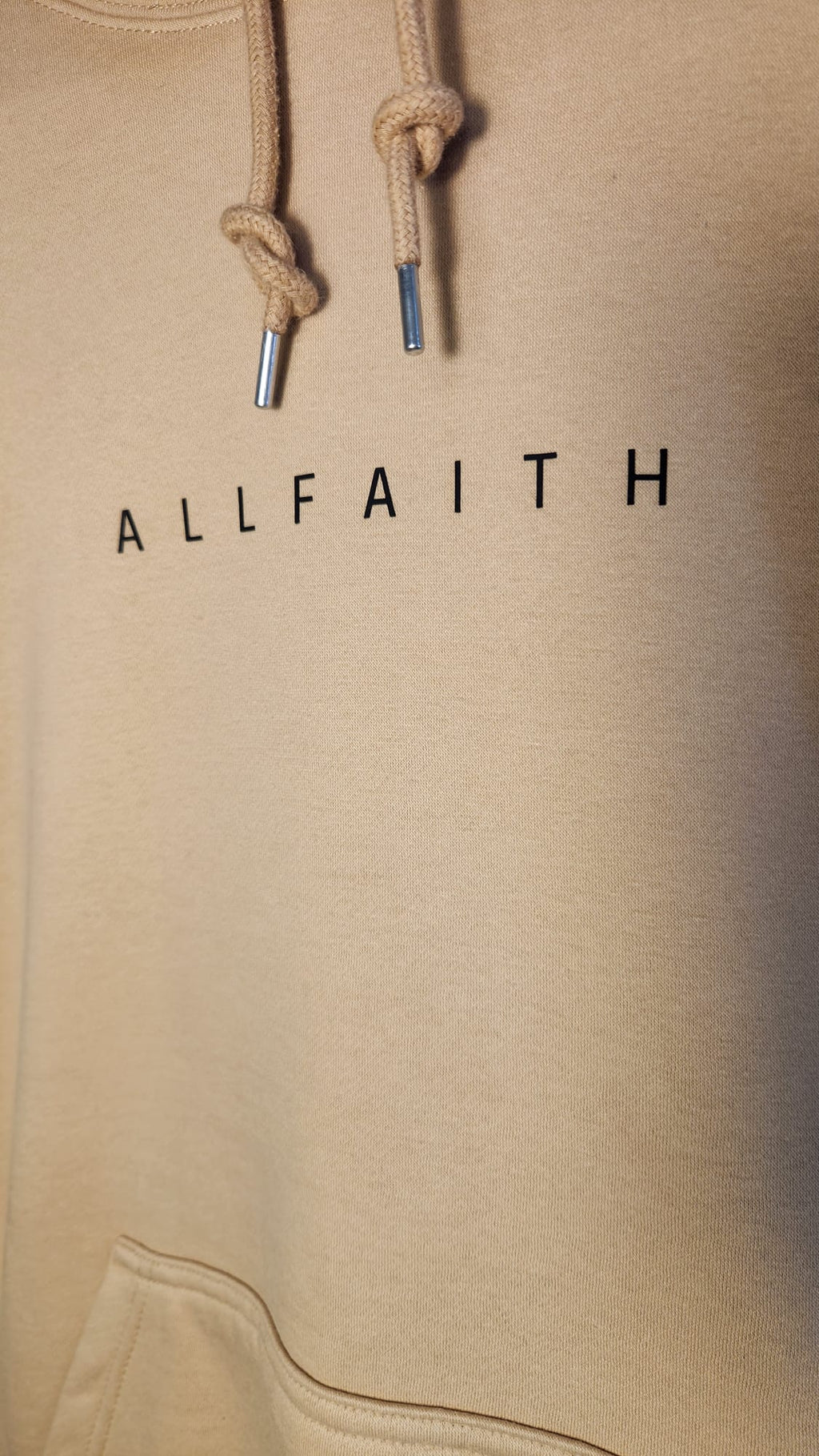 Beige Unisex Fleece ALLFAITH Hoodie