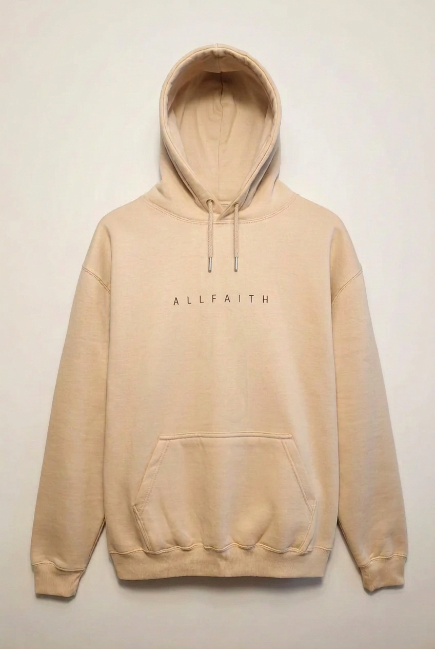 Beige Unisex Fleece ALLFAITH Hoodie