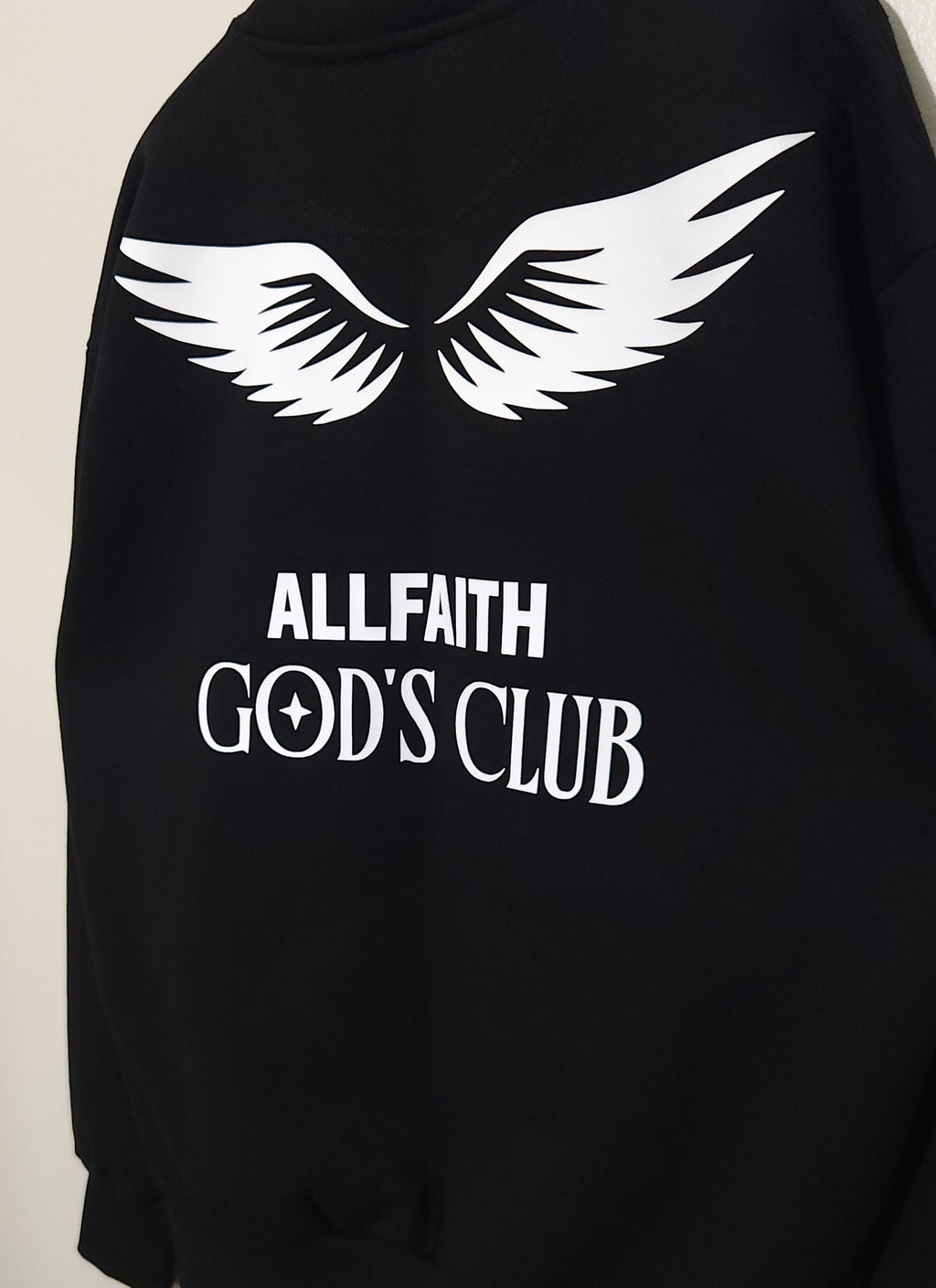 Black Unisex Heavyweight Oversized ALLFAITH Crewneck