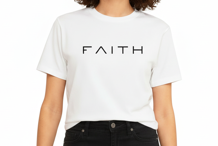 Women's FAITH White Heavyweight Boxy T-Shirt