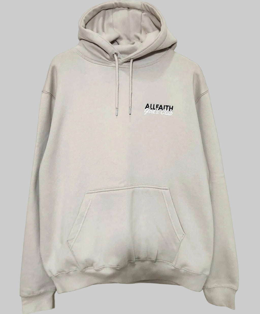 Unisex ALLFAITH GOD'S CLUB Stone Grey Hoodie
