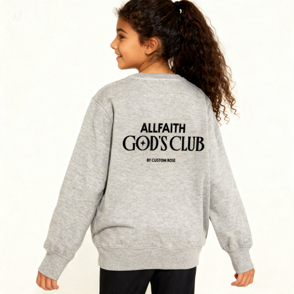 Kids Unisex Heather Gray ALLFAITH Sweatshirt