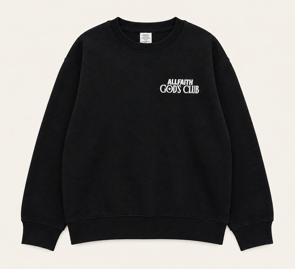 Kids Unisex Black ALLFAITH Sweatshirt