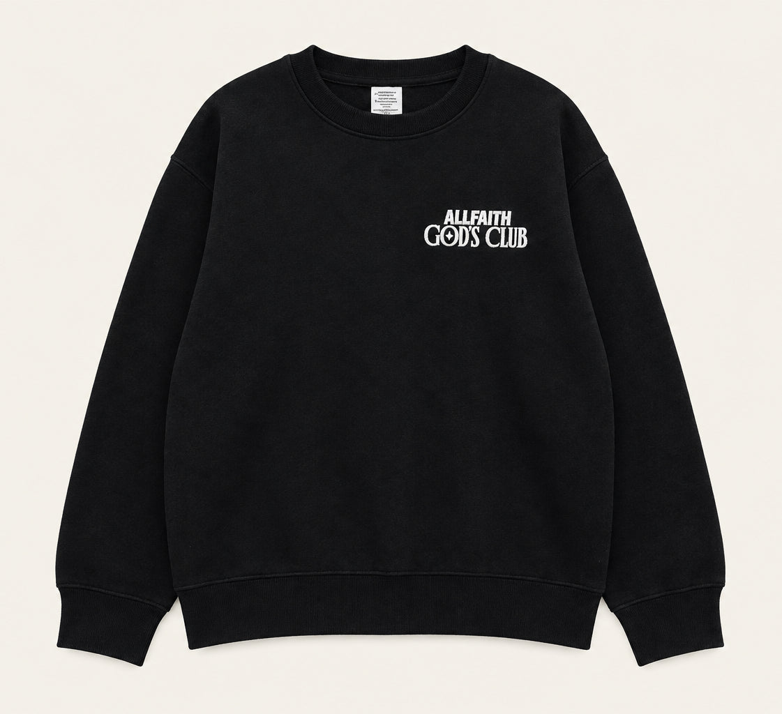 Kids Unisex Black ALLFAITH Sweatshirt