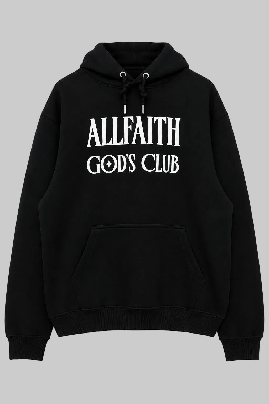 Unisex ALLFAITH GOD'S CLUB Black Fleece Hoodie