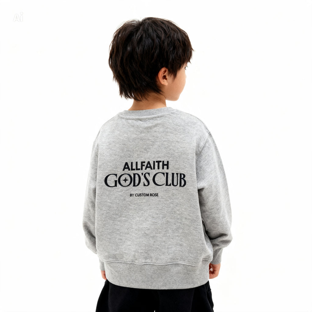Kids Unisex Heather Gray ALLFAITH Sweatshirt