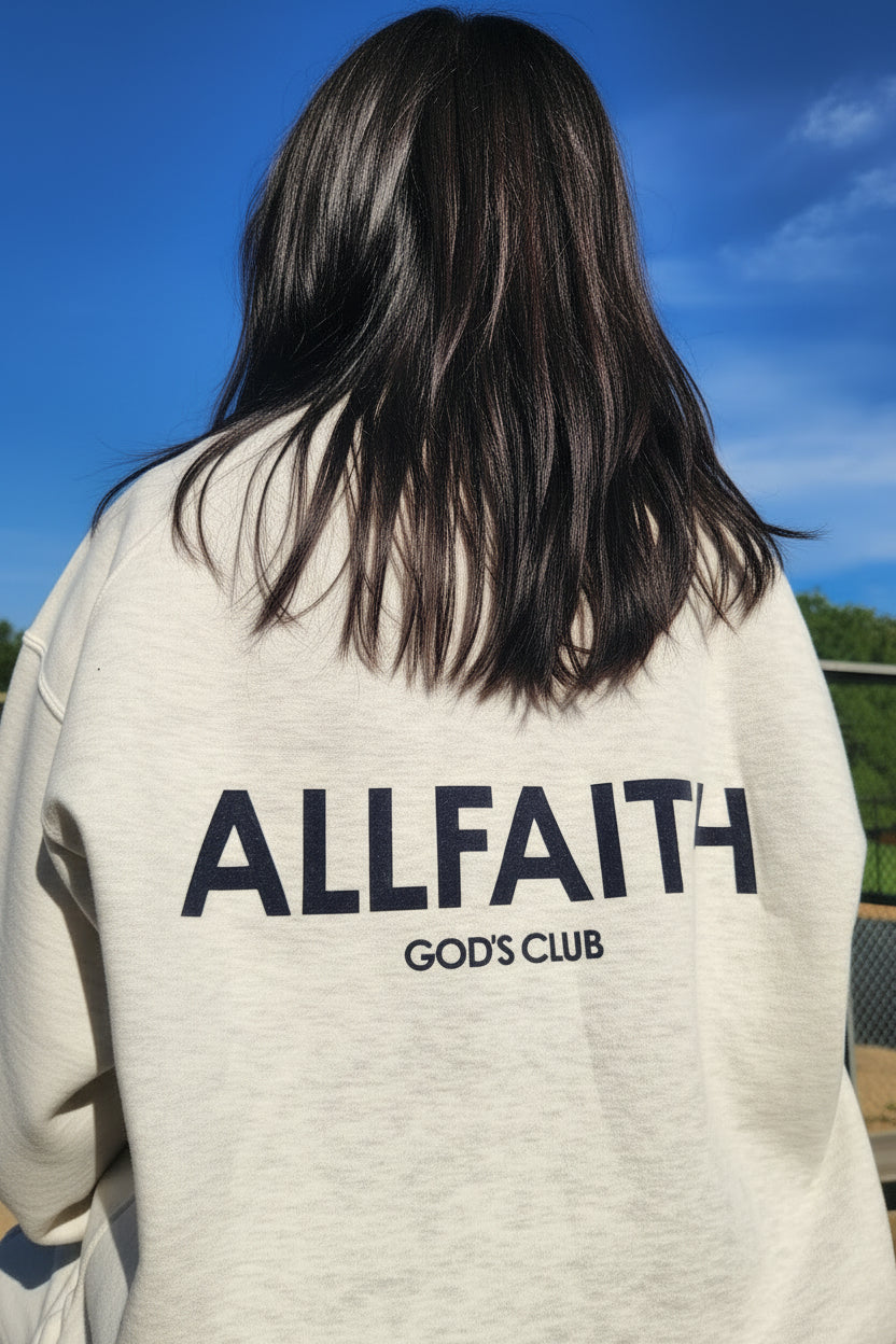 Unisex ALLFAITH Oatmeal Fleece Track Jacket