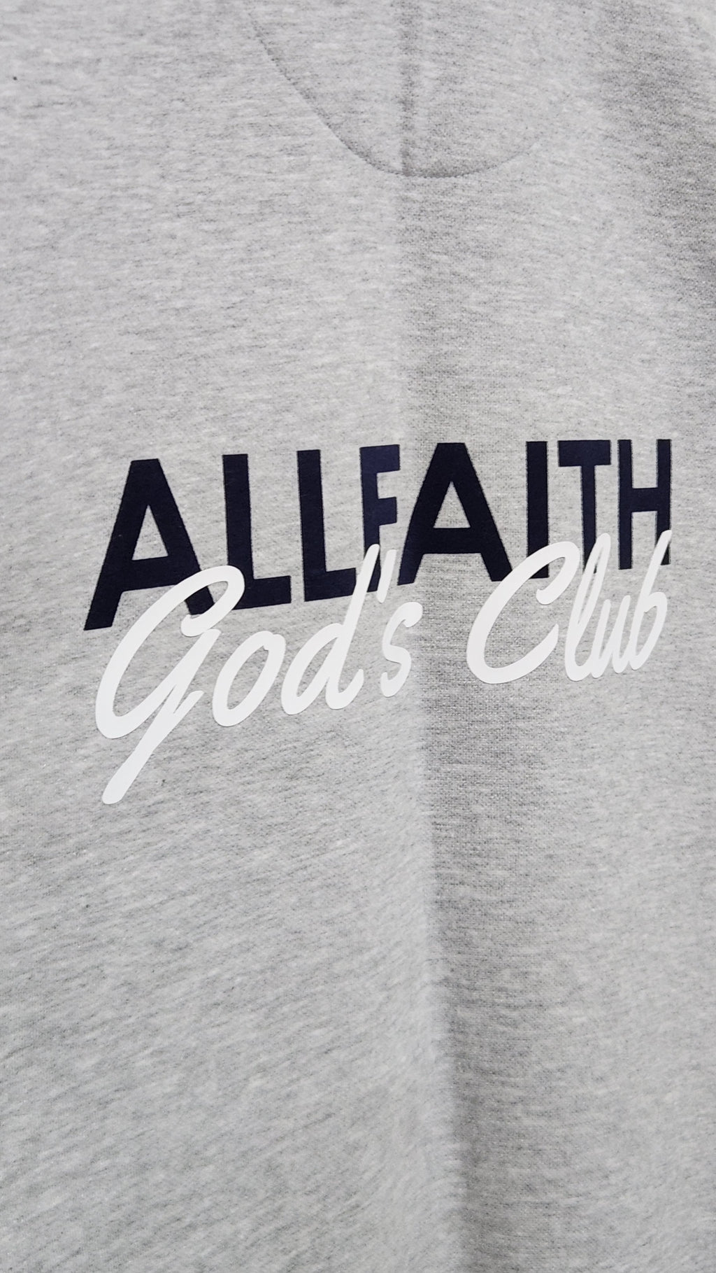 Unisex ALLFAITH GOD'S CLUB Grey Heather Crewneck